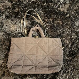 Stylish a new day Black Quilted Executive Tote Bag